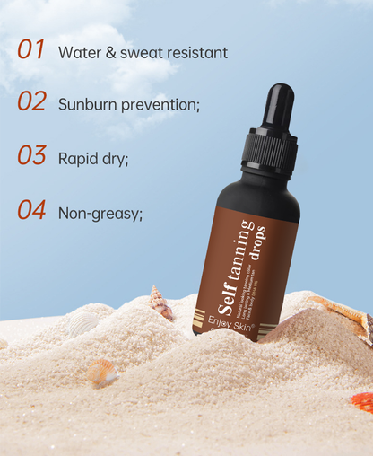 Enjoy Skin Oraganic Self Tanning Essence Drops Pure Natural Bronzer Moisturizes Skin Tanning Essence