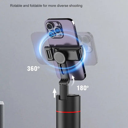 P02 Auto Face Tracking Stand 360 Rotation Phone Holder Desktop Tracking Gimbal Stabilizer Tripod for Live Vlogging Video