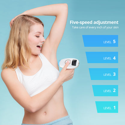 Screen 5-Speed Laser Hair Removal Device Ice-Sensing Home Full-Body Freezing Point Hair Removal Device IPL Photon Painless Hair Removal Device